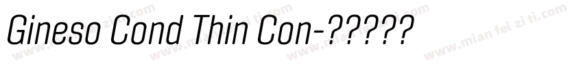 Gineso Cond Thin Con字体转换